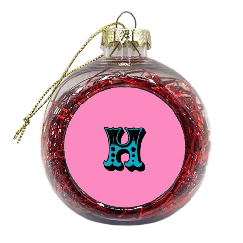 H - xmas bauble by Wallace Elizabeth
