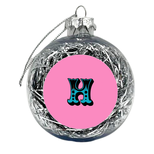 H - xmas bauble by Wallace Elizabeth