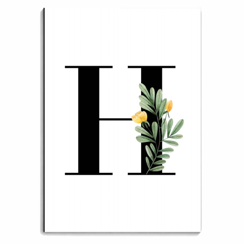 H Floral Letter Initial - personalised A4, A5, A6 notebook by Toni Scott
