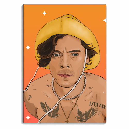 H in Yellow Hat - personalised A4, A5, A6 notebook by The Queer Store