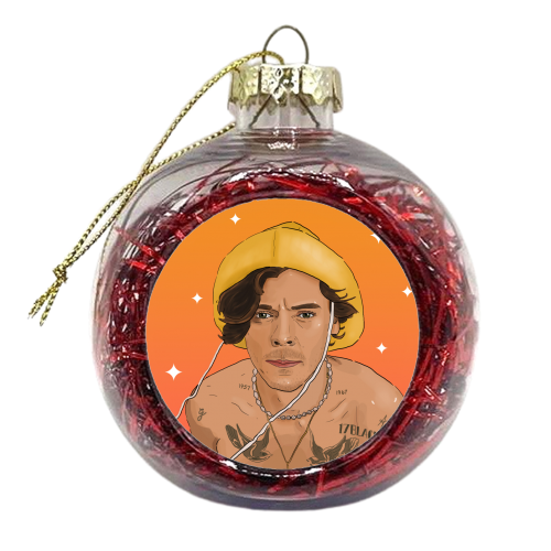 H in Yellow Hat - xmas bauble by The Queer Store