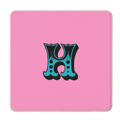 H - personalised beer coaster by Wallace Elizabeth