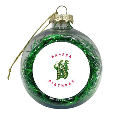 Ha-Pea Birthday - xmas bauble by The 13 Prints