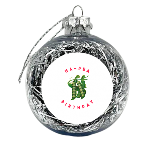 Ha-Pea Birthday - xmas bauble by The 13 Prints