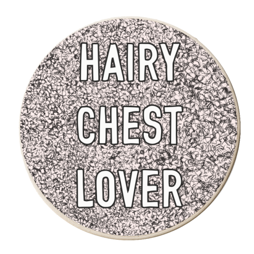 Hairy Chest Lover - personalised beer coaster by Adam Regester