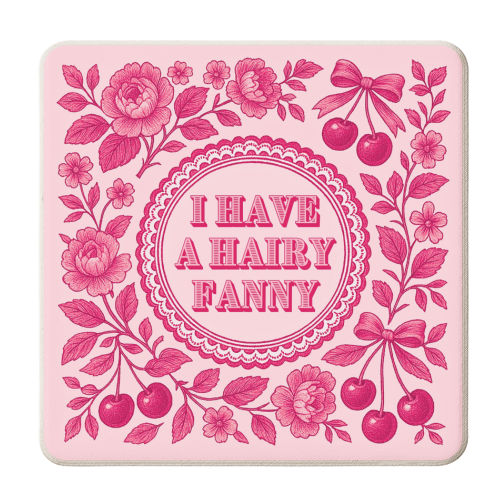 Hairy Fanny - personalised beer coaster by Lilly Rose