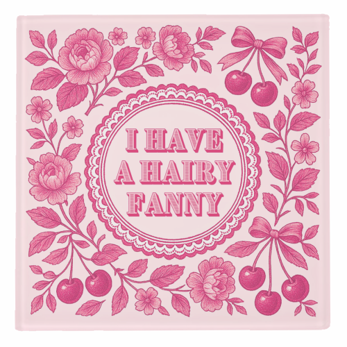 Hairy Fanny - personalised beer coaster by Lilly Rose