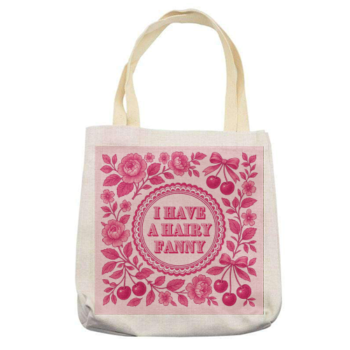 Hairy Fanny - printed canvas tote bag by Lilly Rose