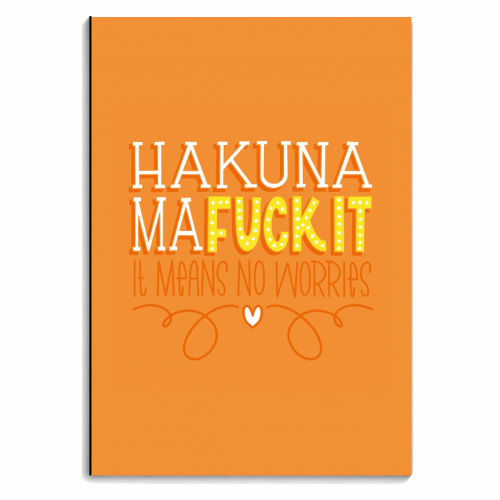 Hakuna MaFuckit - personalised A4, A5, A6 notebook by Peash Design