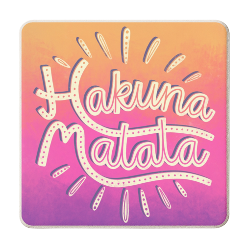 Hakuna Matata - personalised beer coaster by Katie Ruby Miller