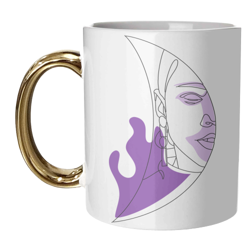 half moon woman - unique mug by Anastasios Konstantinidis