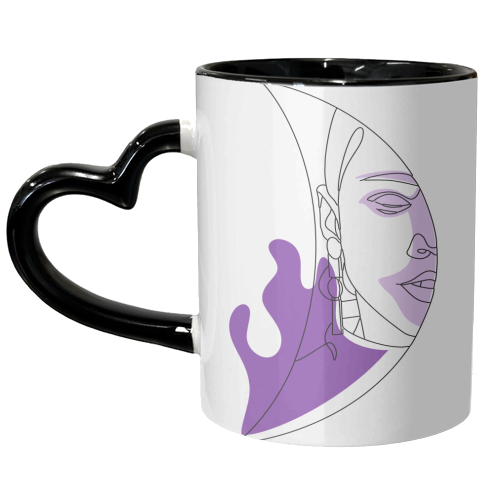 half moon woman - unique mug by Anastasios Konstantinidis