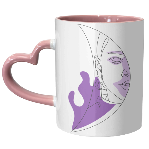 half moon woman - unique mug by Anastasios Konstantinidis