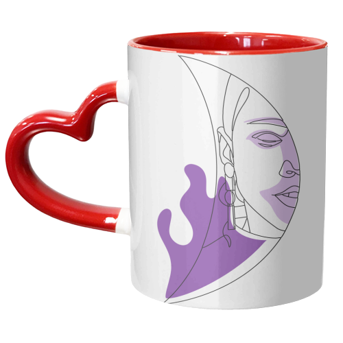 half moon woman - unique mug by Anastasios Konstantinidis