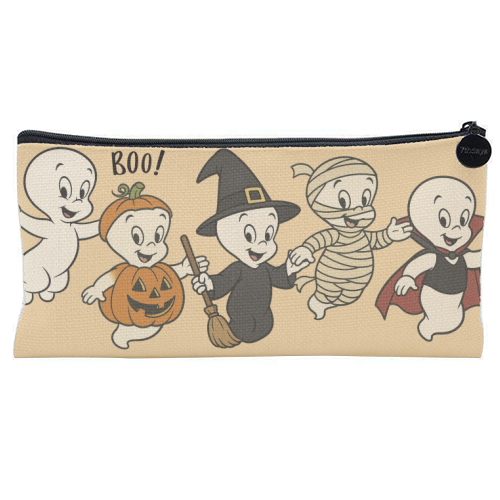 Halloween Casper - flat pencil case by Ms Doodle