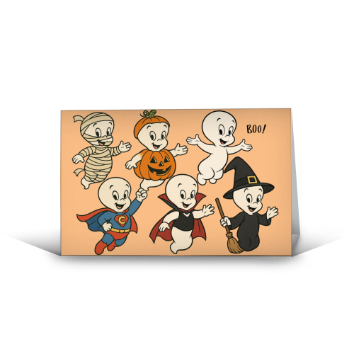 Halloween Casper - funny greeting card by Ms Doodle