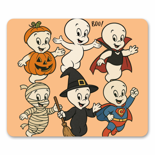 Halloween Casper - mouse mat by Ms Doodle