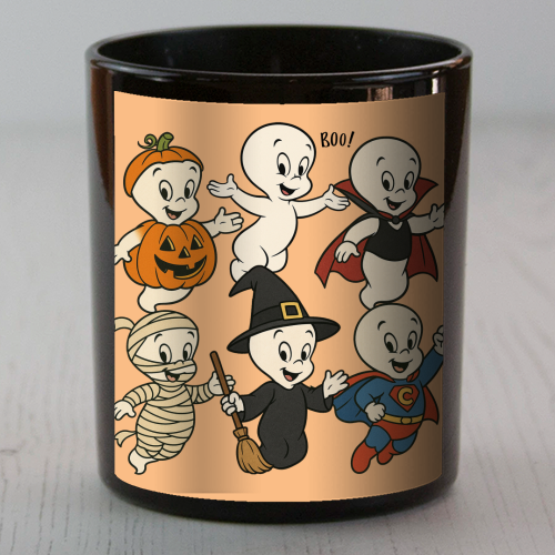 Halloween Casper - scented candle by Ms Doodle