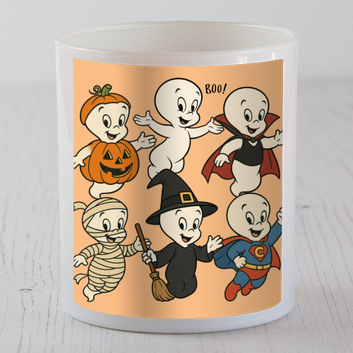 Halloween Casper - scented candle by Ms Doodle