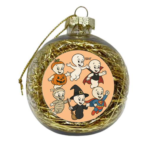 Halloween Casper - xmas bauble by Ms Doodle
