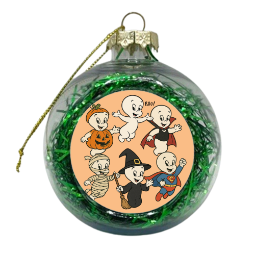 Halloween Casper - xmas bauble by Ms Doodle