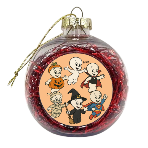 Halloween Casper - xmas bauble by Ms Doodle