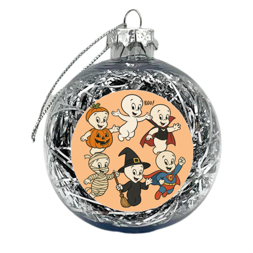 Halloween Casper - xmas bauble by Ms Doodle