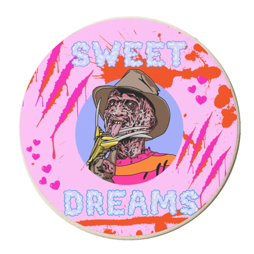 Halloween collection: SWEET DREAMS - personalised beer coaster by Wallace Elizabeth