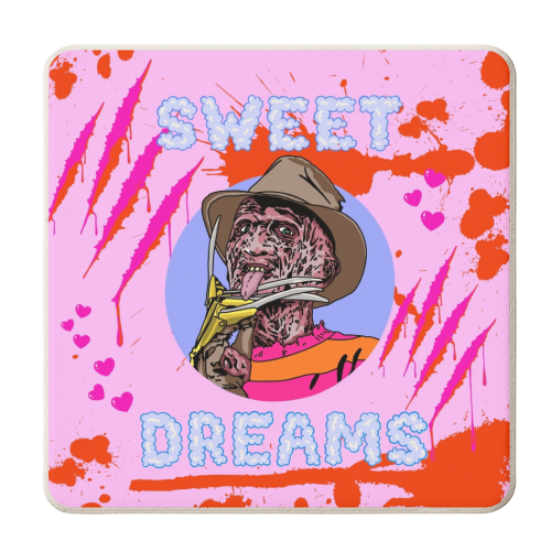Halloween collection: SWEET DREAMS - personalised beer coaster by Wallace Elizabeth
