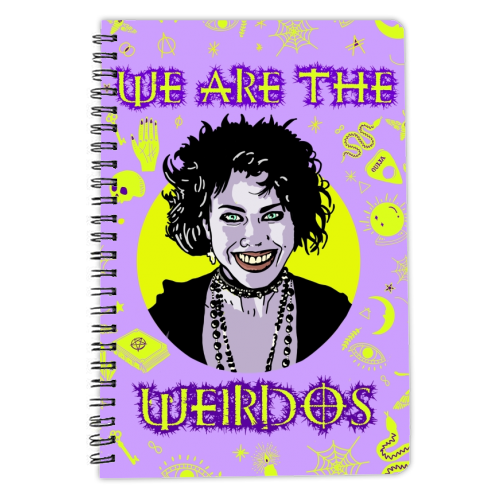 Halloween collection: WE ARE THE WEIRDOS - personalised A4, A5, A6 notebook by Wallace Elizabeth