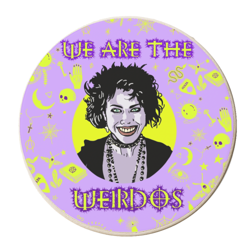Halloween collection: WE ARE THE WEIRDOS - personalised beer coaster by Wallace Elizabeth