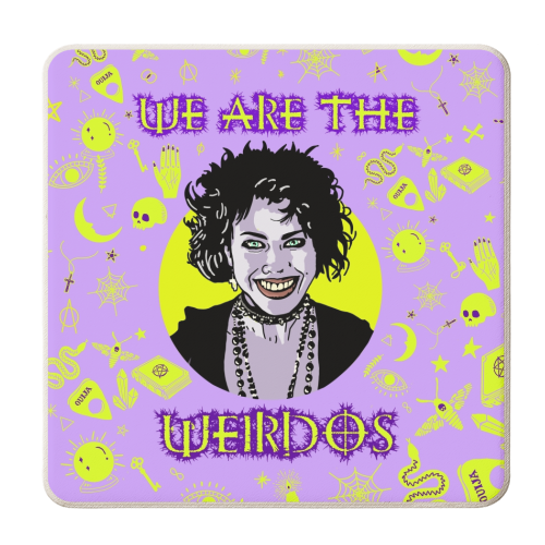 Halloween collection: WE ARE THE WEIRDOS - personalised beer coaster by Wallace Elizabeth