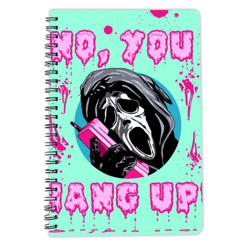 Halloween collection: YOU HANG UP! - personalised A4, A5, A6 notebook by Wallace Elizabeth