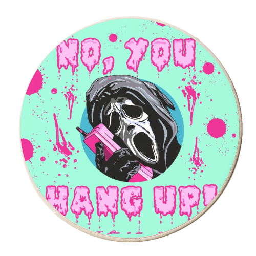 Halloween collection: YOU HANG UP! - personalised beer coaster by Wallace Elizabeth