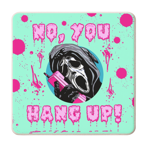 Halloween collection: YOU HANG UP! - personalised beer coaster by Wallace Elizabeth