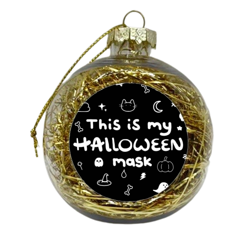 Halloween mask - xmas bauble by Nicola Box