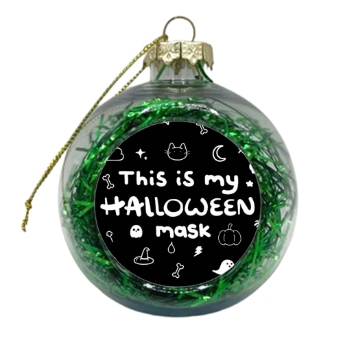 Halloween mask - xmas bauble by Nicola Box