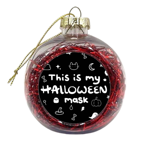 Halloween mask - xmas bauble by Nicola Box