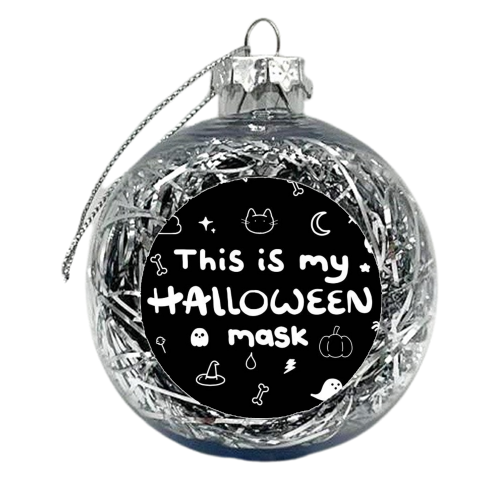 Halloween mask - xmas bauble by Nicola Box