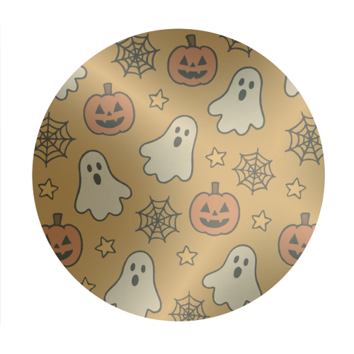 Halloween paper pattern - Circle Sticker by Giddy Kipper
