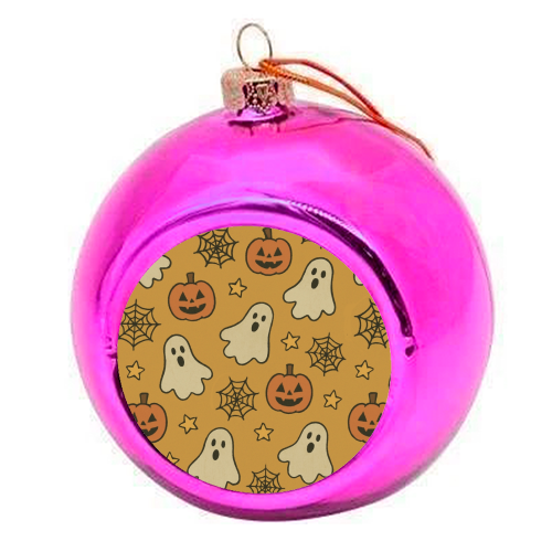 Halloween paper pattern - colourful christmas bauble by Giddy Kipper