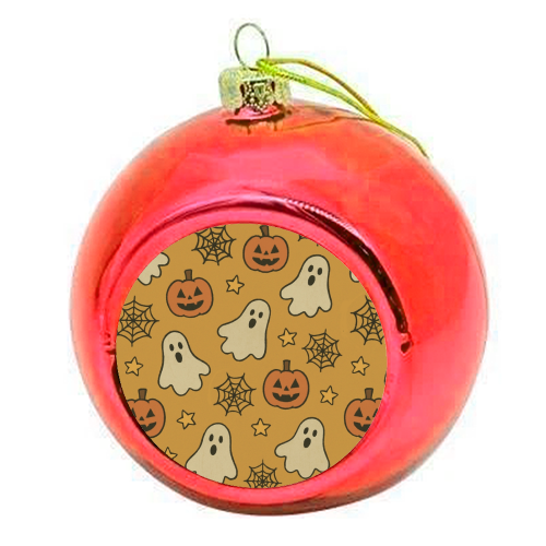 Halloween paper pattern - colourful christmas bauble by Giddy Kipper