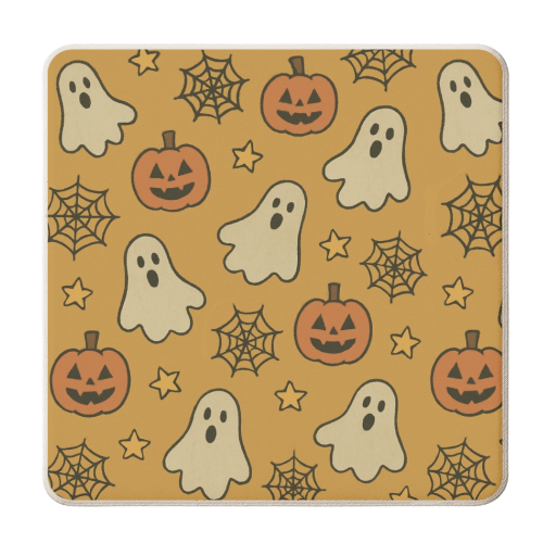 Halloween paper pattern - personalised beer coaster by Giddy Kipper