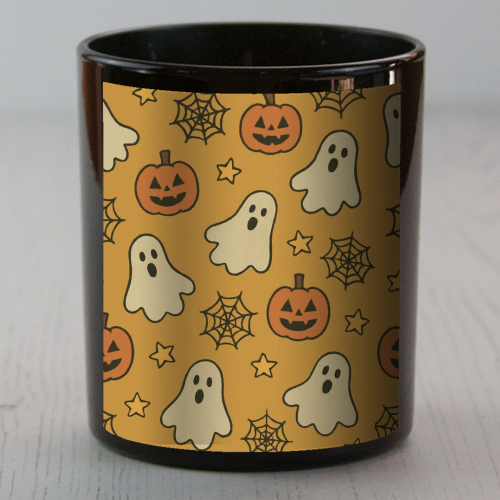 Halloween paper pattern - scented candle by Giddy Kipper