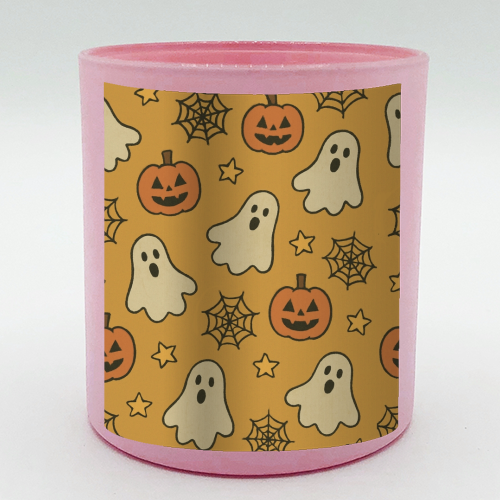 Halloween paper pattern - scented candle by Giddy Kipper