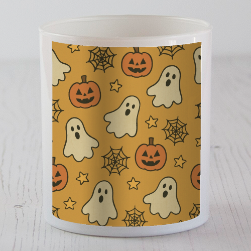 Halloween paper pattern - scented candle by Giddy Kipper
