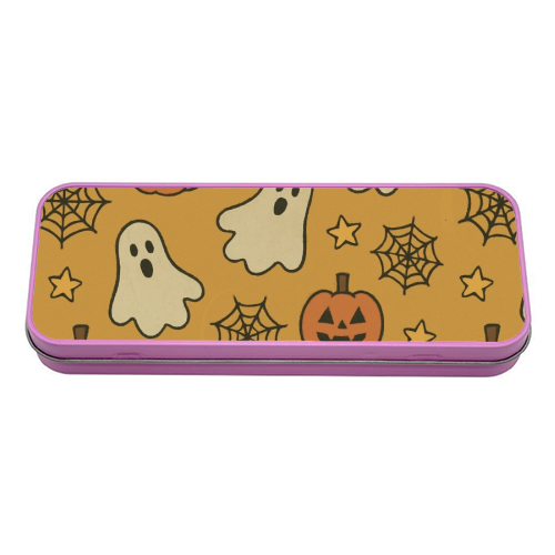 Halloween paper pattern - tin pencil case by Giddy Kipper