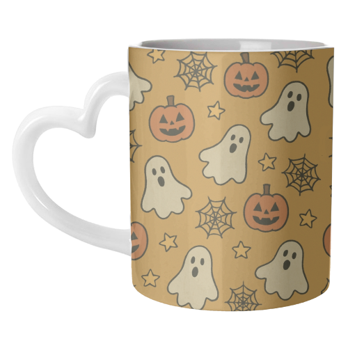 Halloween paper pattern - unique mug by Giddy Kipper