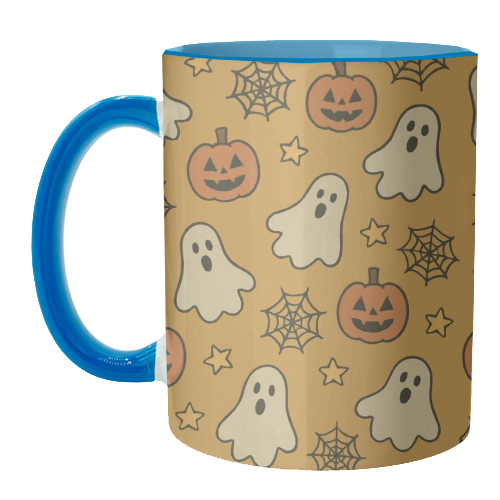 Halloween paper pattern - unique mug by Giddy Kipper
