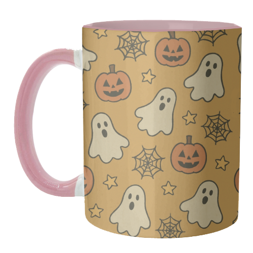 Halloween paper pattern - unique mug by Giddy Kipper